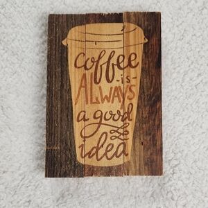 Wooden Coffee Sign Decor